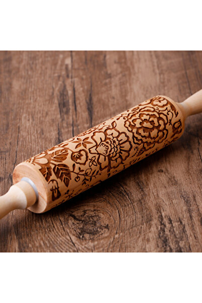 Choice3 زهرة 141 قطعة واحدة 13.7 بوصة خشبية منقوشة بنمط فراشة لأدوات خبز المع...