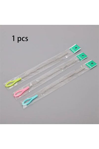 Choice 1pc random color 1PC Drinking Straw Cleaning Brush Kit Straw Tube Pipe Cleaner Stainless Steel Long