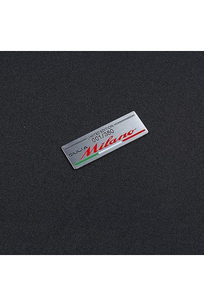 Choice black Metal Milano Edition Number Identity Plate 001/350 Nameplate Car Stickers For Alfa Romeo Giuli
