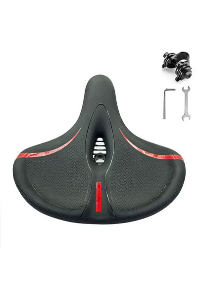Choice Black Red ARTOROO Comfort Oversized Bike Seat Widened Bicycle Saddle With Soft Thickened Memory Foam