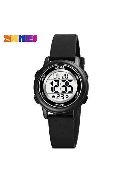Skmei ساعة أطفال رياضية للأطفال من 1721 مقاومة للماء ومنبه باللون الأسود ساعة...