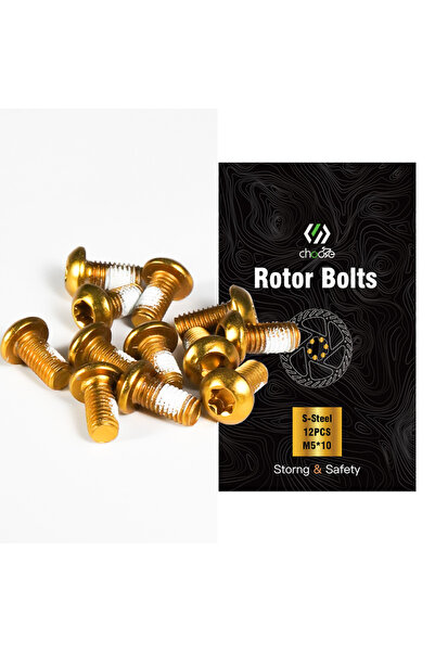 Choice ملحقات دراجات سي إن سي ذهبية، مسمار دوار فرامل قرص الدراجة، مناسب لدوا...