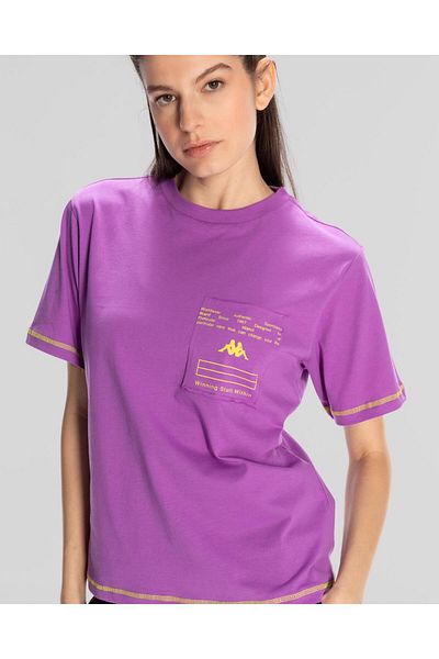Kappa Authentic Kage T-shirt Women's Purple Regular Fit T-Shirt