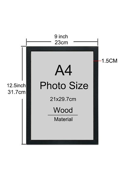 Choice 2pcs black 1/2/3pcs Wood Picture Frame A4 8X12in Honors Certificate Document Frame Wooden Photo Fram