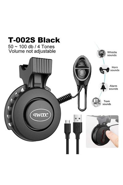 Choice Horn USB Rechargeable Bicycle Motorcycle Electric Bell Horn 4 Modes Mountain Road Cycling Anti-theft