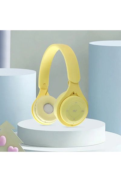 Choice Y08-Yellow Stereo Y08 Headset 5.0 Bluetooth Headset Folding Wireless Sports Earphone Gaming Headsets