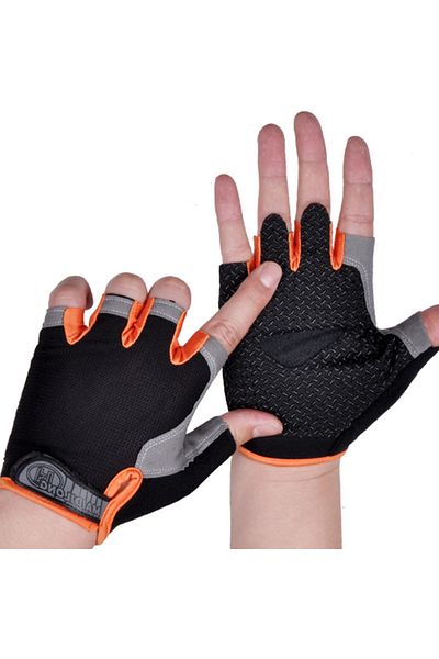 Choice L A-Orange KoKossi Sports Half Finger Bike Gloves Outdoor Cycling Fitness Breathable Shock-Absorbing