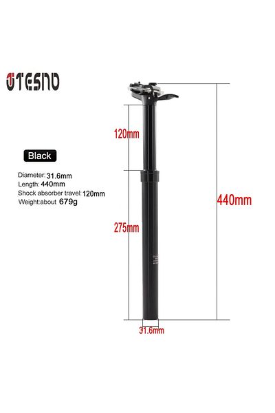Choice Diameter31.6mm TESNO MTB Road Bicycle Shock Absorber Seatpost Tube Bikes Seat Post Dropper Manual Tr