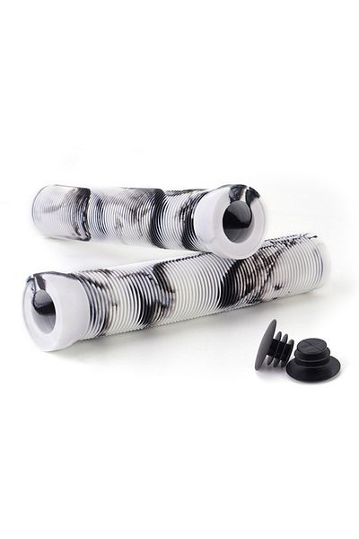 Shunmaii White Rubber Bicycle Handlebar Grips Non-Slip Lengthening Bike Cuffs Wear-Resistant Bike Handle Grip