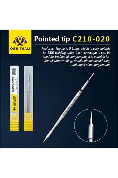 choice2 C210-020(I) رأس مكواة اللحام OSS C210 2S سريع التسخين وفعال لـ JBC T2...