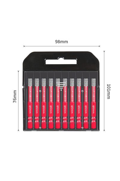 Choice 10pcs 6mm 10pcs 6mm Hexagonal Shank Brazed Dry Ceramic Tile Drill Bit Marble Granite Vitrified Tile