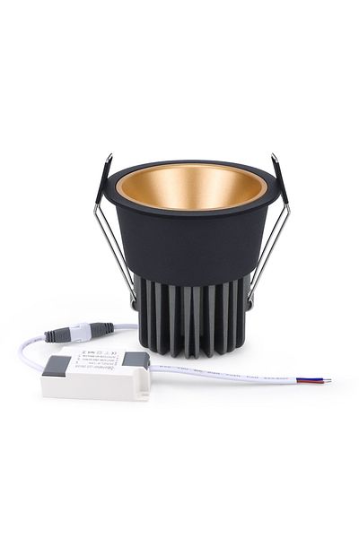 Choice 7w Warm White Black and Gold Shell Aluminum LED Spot Light 5W 7W 9W 12W LED Spotlight Bulb 110V 220V