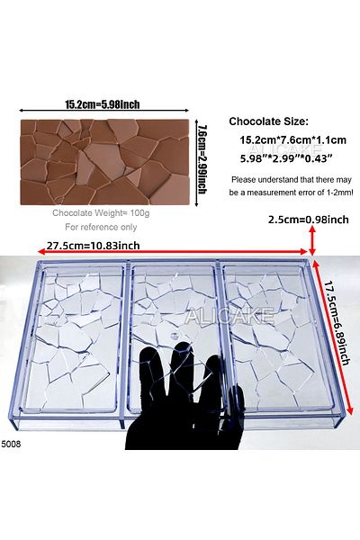 Choice Chocolate Bar-08 Chocolate Mould Polycarbonate Candy Chocolate Bar Molds Acrylic Bonbons Confection