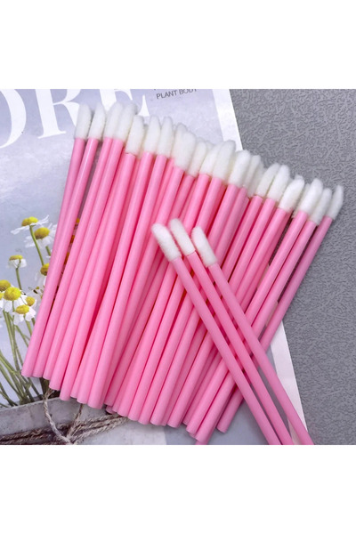 Choice4 50 قطعة وردية اللون للبيع بالجملة 50/1000 قطعة فرشاة شفاه للاستخدام مرة واحدة إكسسوارات نسائية أحمر شفاه لامع عصا تطبيق