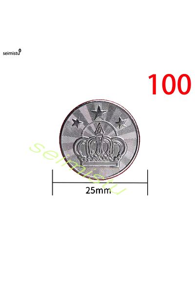 Choice 100pcs 25mm 100pcs Coin Token Stainless Steel Game Tokens Classic Crown For Coin Acceptor Arcade Gam