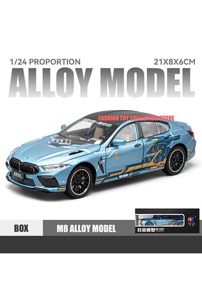 Choice BLUE-WITH BOX 1:24 BWM M8 Fast & Furious Alloy Car Model Diecasts Toy With Sound and Light Vehicles