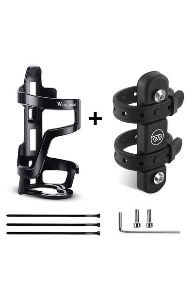 Choice Black 2Pcs WEST BIKING Bicycle Water Bottle Holder Silicone Non-slip Straps Set MTB Road Bike Bottle