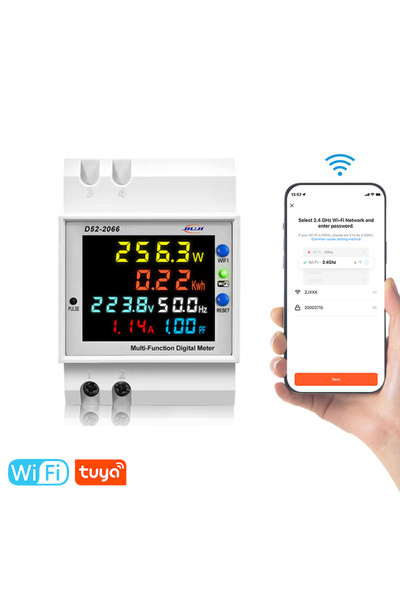 Choice1 built-in type Tuya WiFi Home Intelligent Digital Electricity Meter DIN-Rail Voltage and Current Mete