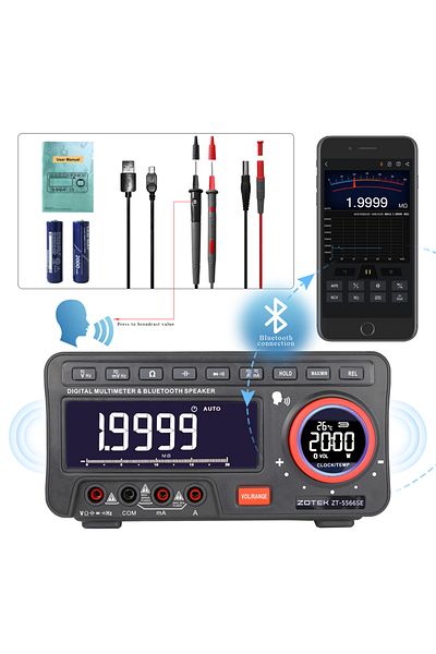 Choice ZT-5566SE ZOYI ZT-5566SE Desktop Voice Multimeter Professional Digital Bluetooth 19999 Counts True R