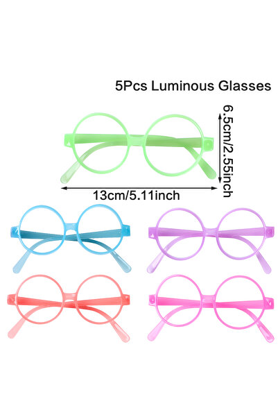 Choice1 1 5Pcs Light Up LED Glasses Colors Glow Glasses Glow in The Dark Birt...
