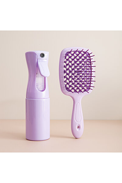 Choice مجموعة من قطعتين، مشط تدليك فروة الرأس، مشط مجوف، فرشاة تدليك شامبو للاستحمام وغسل الشعر