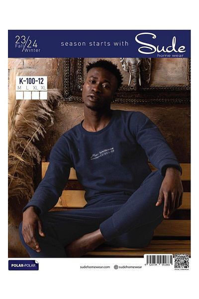 Sude Ανδρικό Σετ Πιτζάμες Winter Fleece K100/12 - 1 Τεμάχιο