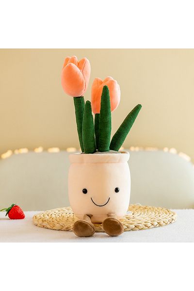 Choice 35CM 1 tulip plant plush toys, succulent plant plush filling toys, potted flower decoration toys, ro
