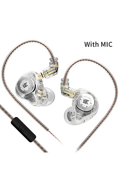 Choice Clear MIC KZ EDX PRO 10mm Dual Magnetic Circuit Dynamic Drive Earphone HIFI Bass Earbud Sport Noise