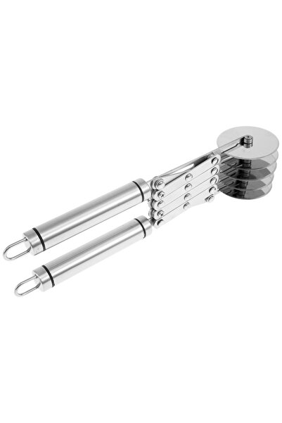 Choice عجلة تقطيع المعجنات الفضية من الفولاذ المقاوم للصدأ، قاطع بيتزا بخمس ع...