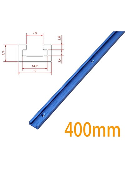 Choice قطعة واحدة من مسار T أزرق للنجارة، مسار منزلق بفتحة على شكل حرف T من ا...