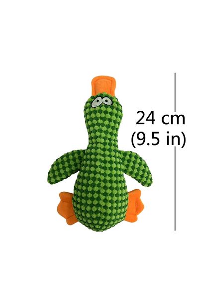 Choice Green Cute Dog Plush Toys Pet Duck Squeak Toy for Puppy Sound Wild Goose Chew Toy for Small Middle