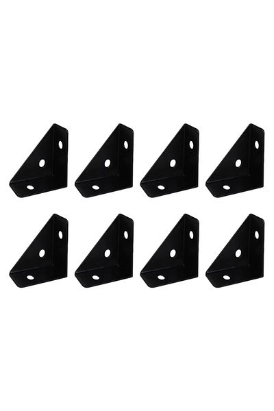Choice 8pcs heavy-duty steel angle brackets: 90 ° right angle support, durable furniture reinforcement brac
