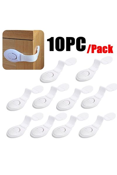 Choice 10 Pcs 10pcs Child Safety Cabinet Lock Baby Proof Security Protector Drawer Door Cabinet Lock Plasti