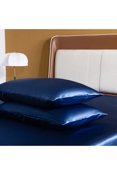 Choice 51x76cm navy blue 1pcs Pillowcase for Hair and Skin, Silk Satin Pillowcase Pillow Cases Set of Silky
