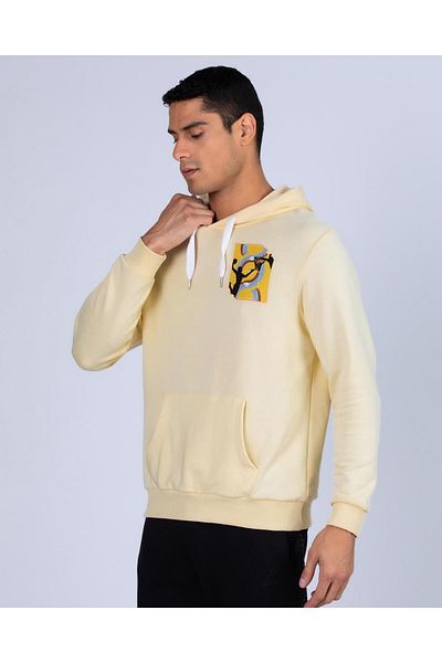 Kappa Αυθεντικό γραφικό Vincent ανδρικό μπεζ Comfort Fit Hoodie