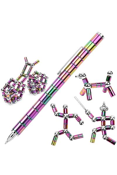 Choice 1PC Magnetic Pen Decompression Magnetic Fidget Pen DIY Magnetic Pen Multifunctional Novel Pen for Re