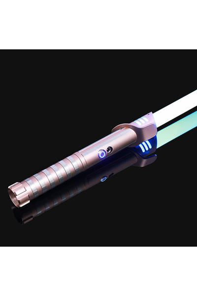 Choice19 سيف ضوئي معدني ذهبي من دارك سيبر، بتقنية RGB، للمبارزة، بحركة سلسة، ...