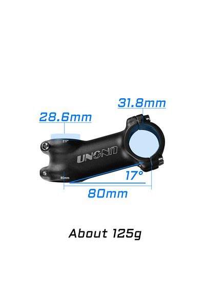 Choice 17 degree 80mm UNO Ultra Light Bike Stem 7 17 Degree MTB Road Bike Adjustable Handlebar 60/70/80/90/