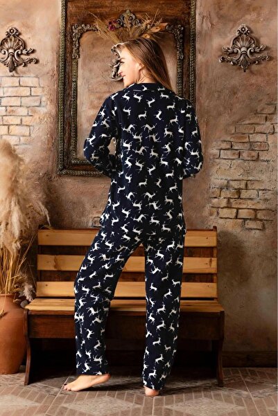 Sude Жіночий комплект піжами з коміром з флісу M913 - 1 штука
