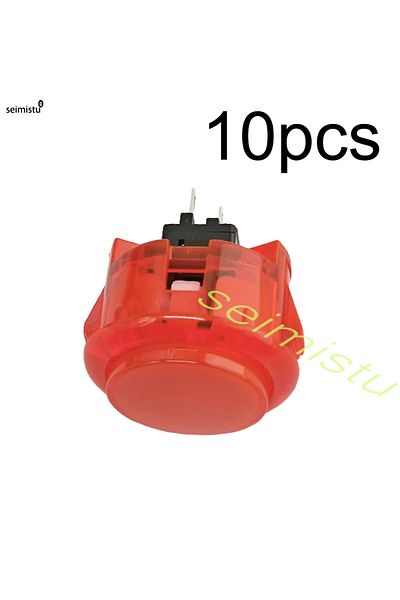 Choice 10pcs 30mm red 10pcs Clear Push Button 24mm 30mm Durable Multicade Video Game Console Copy Sanwa Obs