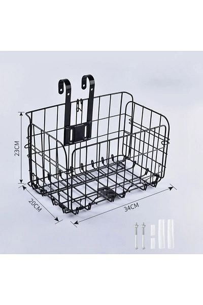 Choice Black-1300g Mountain Bike Folding Hanging Basket Bicycle Basket Basket Front and Rear Hanging Bold S