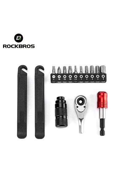 ROCKBROS 43210049001 ROCKBROS Bike Repair Tool Kits 72 Tooth Ratchet Wrench Set Portable Torque Screwdriver L