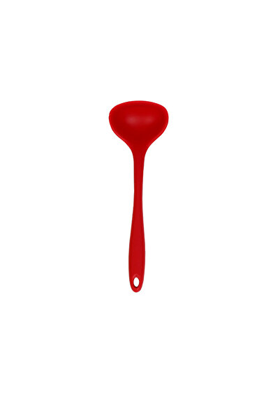 Choice red 20cm 5 Color 200mm Non-stick Silicone Ladle Soup Spoon Heat Resistant Round Scoop All-in-one Sil