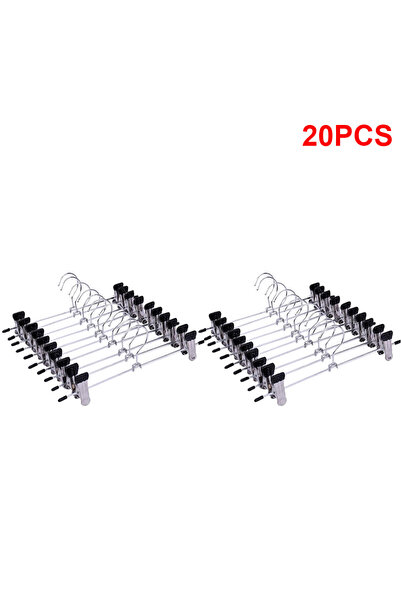 VAKIND 20PCS 10/20/30/40pcs Dress Hanger Stainless Steel Trousers Clips Non-S...