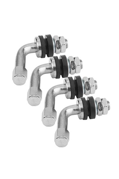 Choice 4pcs 4pcs 90 Degrees Angle Bolt In Tubeless Chrome Plated Metal Tire Valve Stems L Shaped Car Tyre V