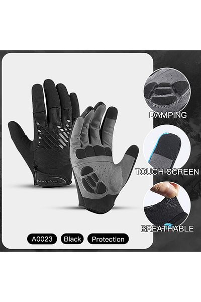 Choice M A0023-BK Outdoor MTB Cycling Gloves Full Finger Touchscreen Breathable Anti-sweat Shockproof Motor