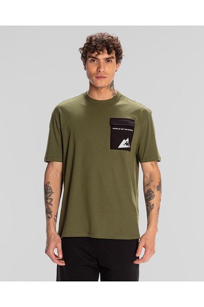 Kappa Ανδρικό μπλουζάκι Maska Khaki Regular Fit
