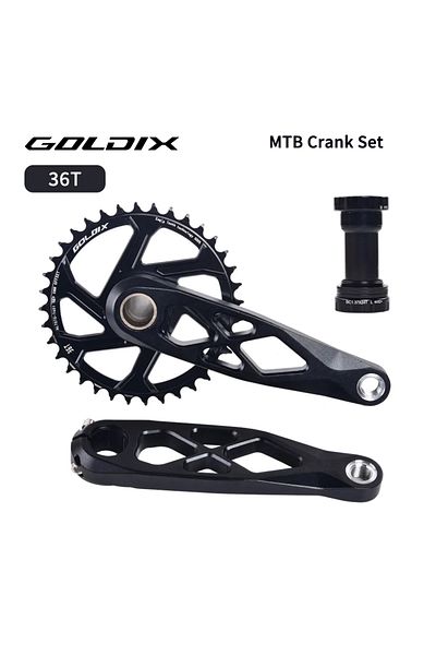 Choice 165mm Crank 36T BB GOLDIX Mountain Bicycle BSA 24mm Crankset 165 170 175mm R-SPEC Trail Hollow Bike