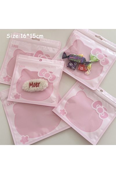 Choice 20pcs-a 10pcs Sanrio Hello Kitty Self-sealing Bag Cartoon Card Holder Bag Essential Gift Bag Hand Ac