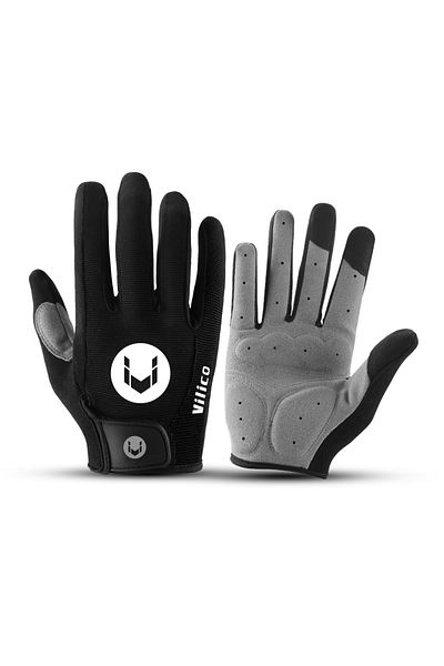Choice M black MTB Bike Sports Cycling Gloves Full Finger Men Women Running Fitness Gym Spring Summer Ridin